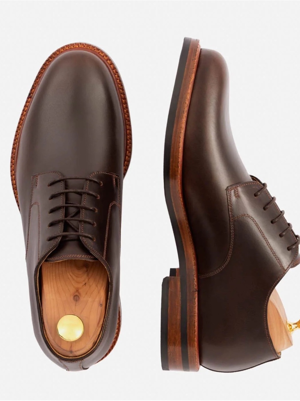 Beckett Simonon Men's Dunham Derbies Brown Leather Oxford Dress Shoes Size 11.5